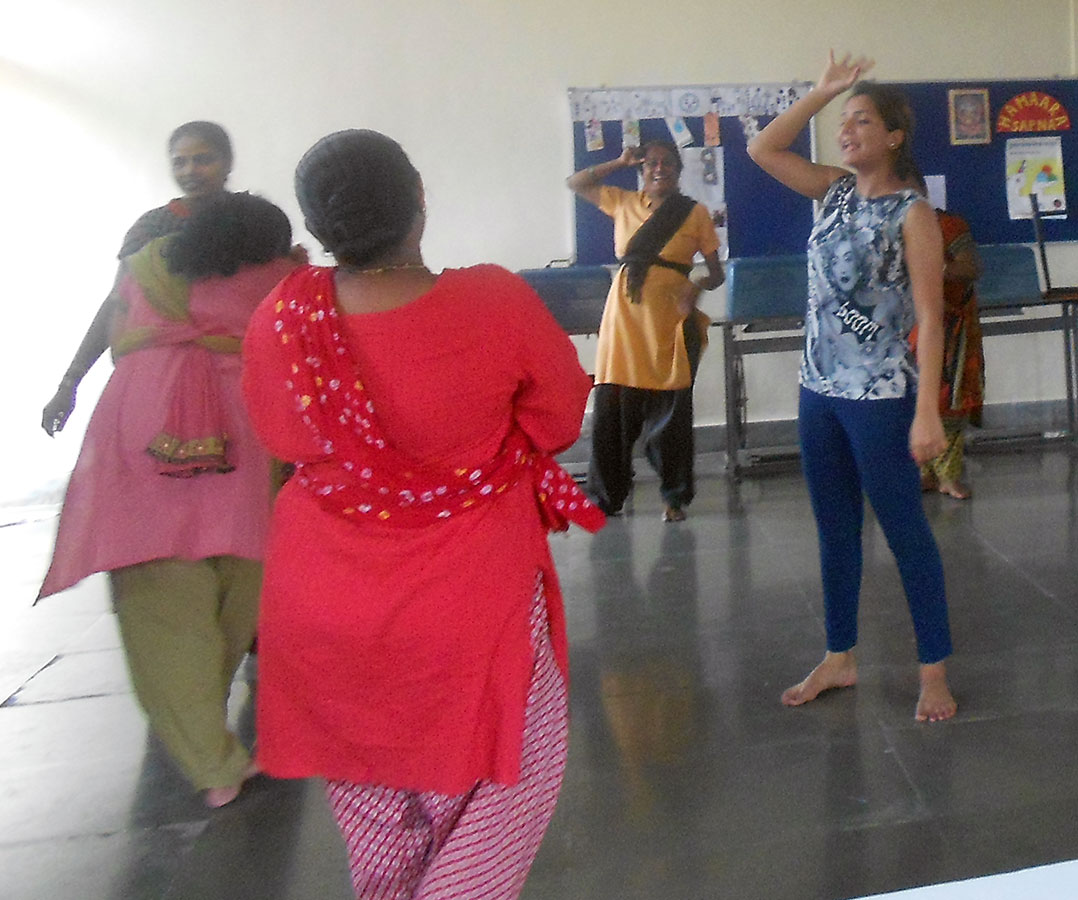 Movement and fluidity makes the beneficiaries feel so good under the training of Kadambari Darole (August, 2014)