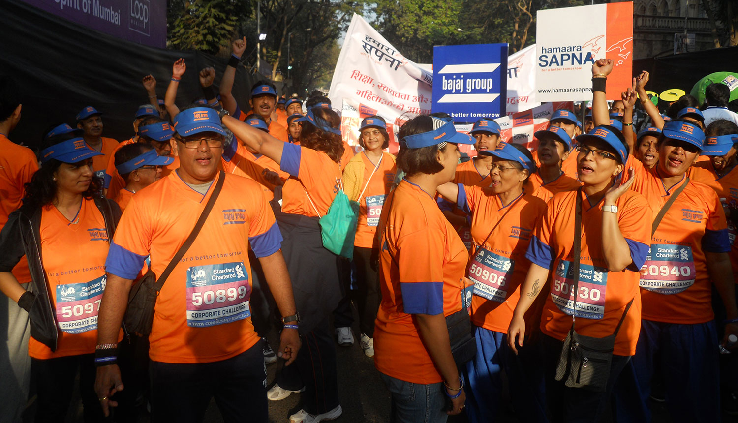 Joy of completing the Dream run at the Mumbai Marathon is fantastic (January, 2014)