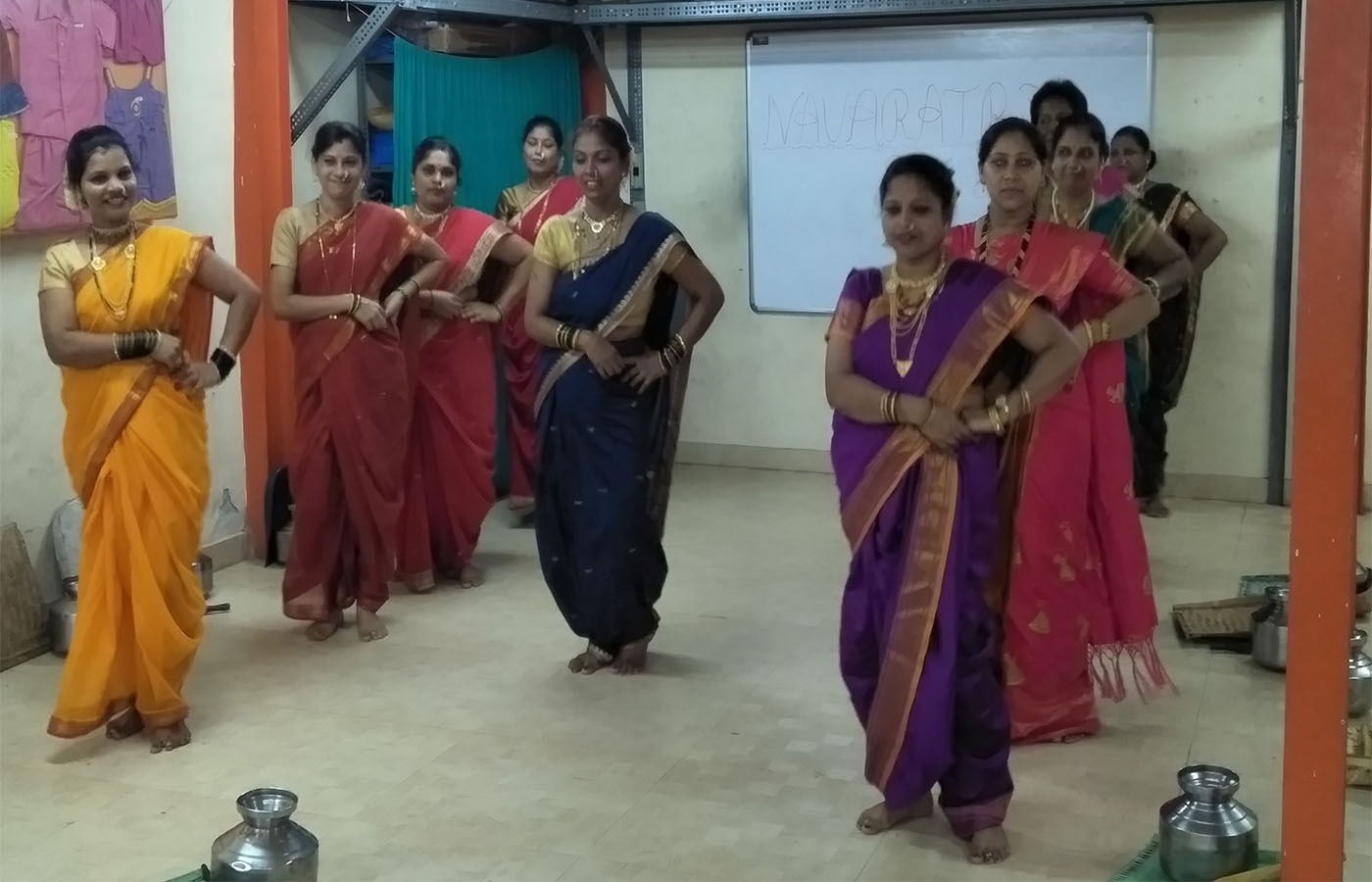 Mangala Gaur dance performed by the students with amazing coordination