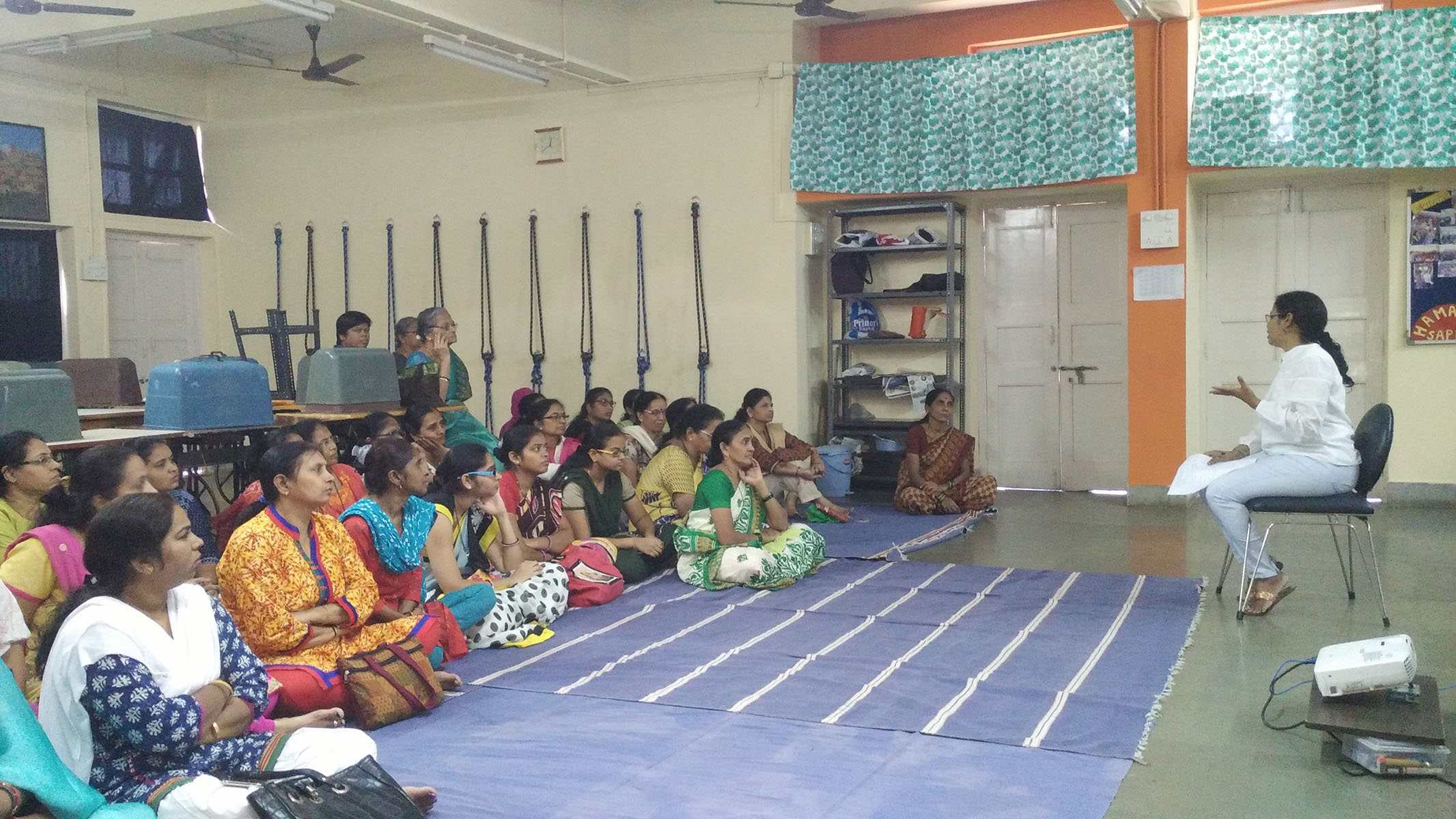 An interactive discussion with the women during the Chai Masti session