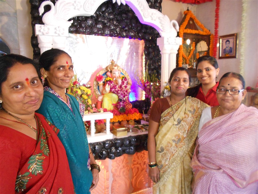 Ganpati celebrations are in full swing at this beneficiary's house