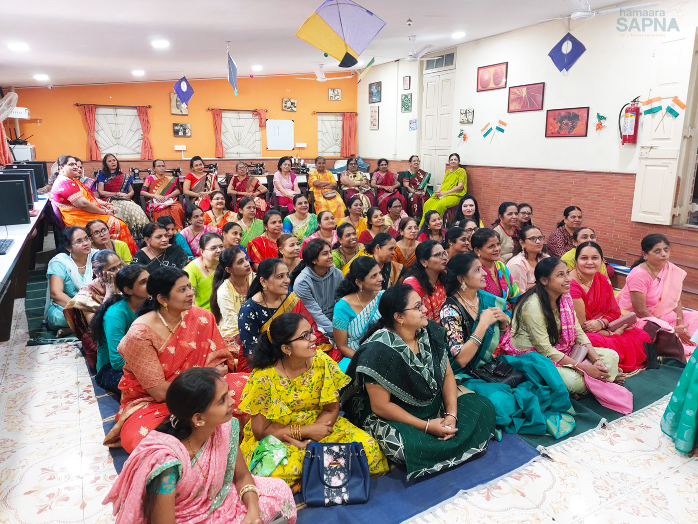 Happy Faces during the performance for Haldi Kumkum